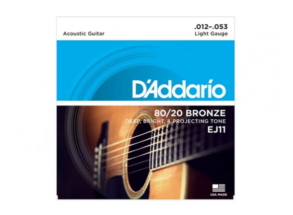 D´Addario Jogo Cordas 012 Guitarra Acústica EJ11 012-053 D´Addario Jogo Cordas 012 Guitarra Acústica EJ11 012-053